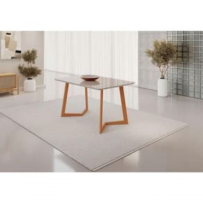 Mesa Fineza Tampo 1,20x80 Com Vidro Off Jcm Movelaria