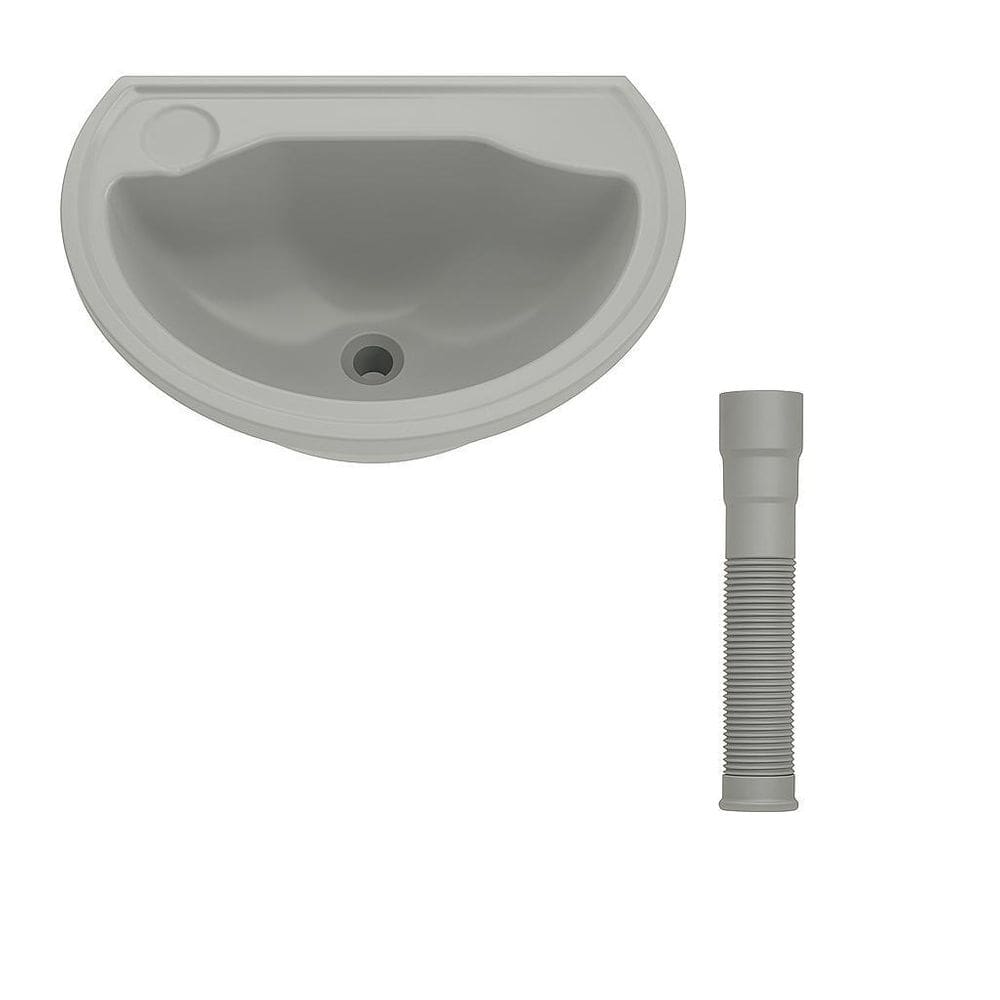 Kit Lavatório Plástico + Sifão Cinza