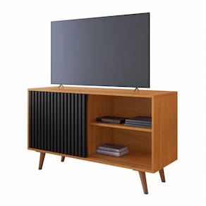 Rack Carinho Para Até 43" Jcm Movelaria - Cinamomo/preto