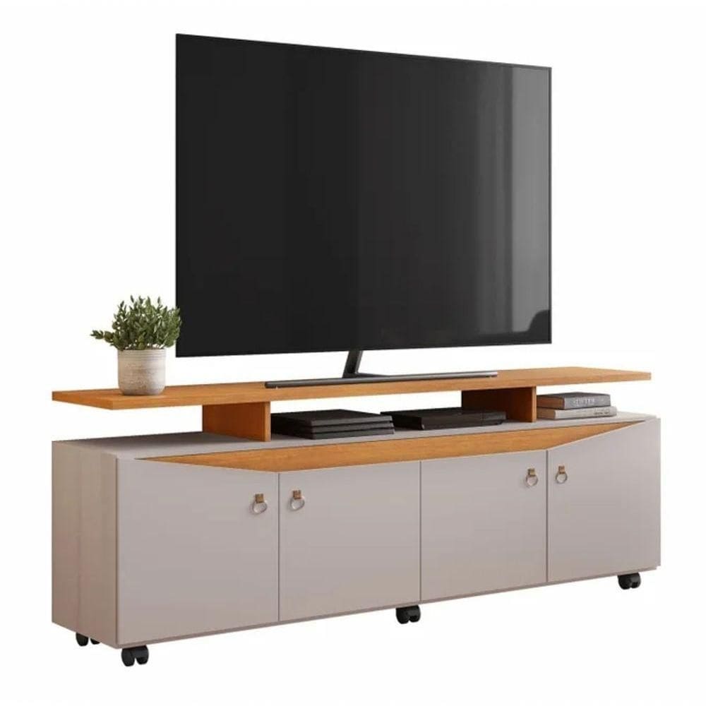 Rack Elogio Para Até 65" Jcm Movelaria Off/cinamomo