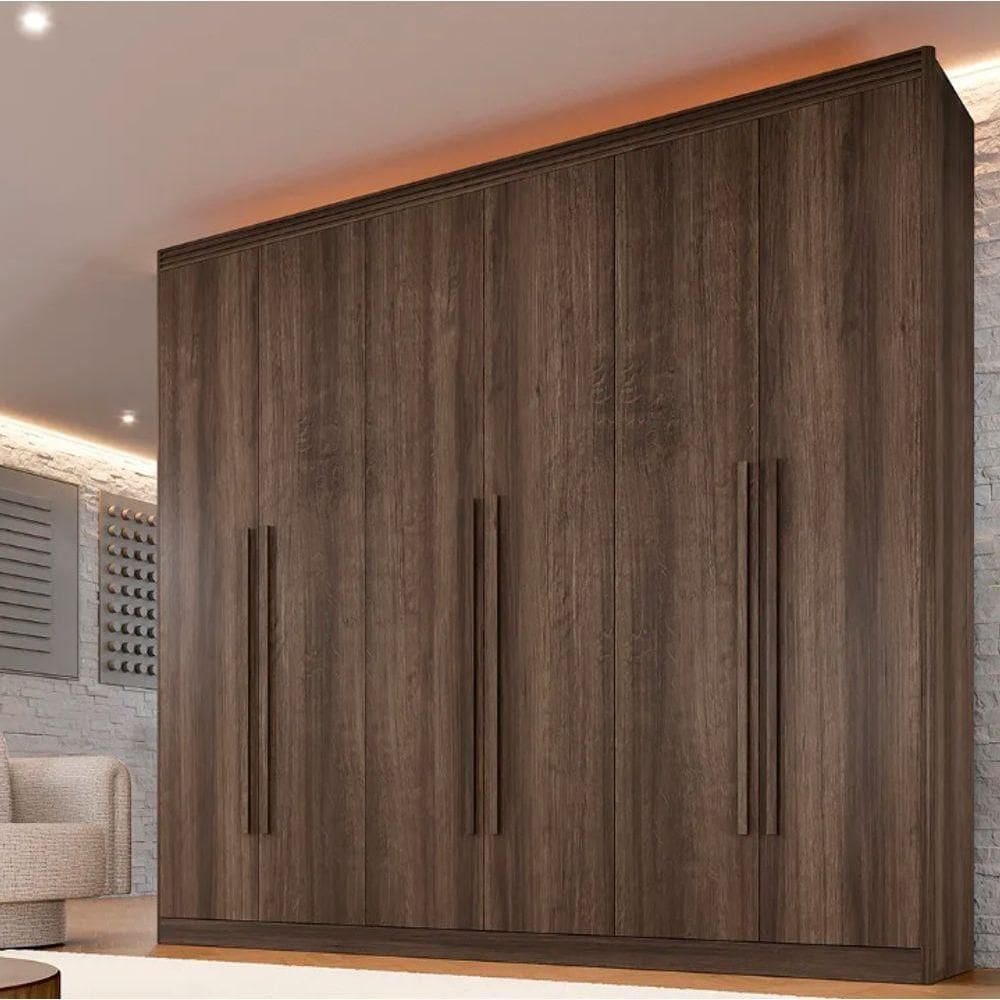 Guarda Roupa Cancun 6 Portas mdf Imbuia - Benetil