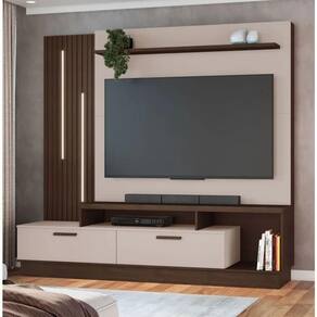 Home Para Até 65" Despertar Jcm Movelaria - Café Soft/off