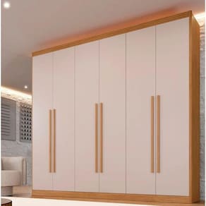 Guarda Roupa Cancun 6 Portas mdf Cinamomo/off - Benetil