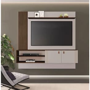 Painel Preciso Para Até 65" Jcm Movelaria - Off/café Soft