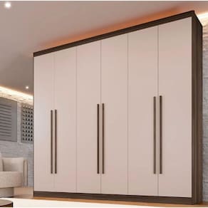 Guarda Roupa Cancun 6 Portas mdf Imbuia/off - Benetil