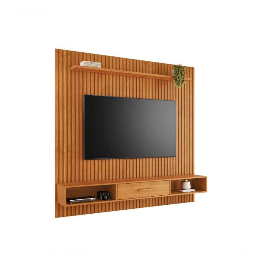 Painel Alívio Para Até 65” Com Nicho Jcm - Cinamomo