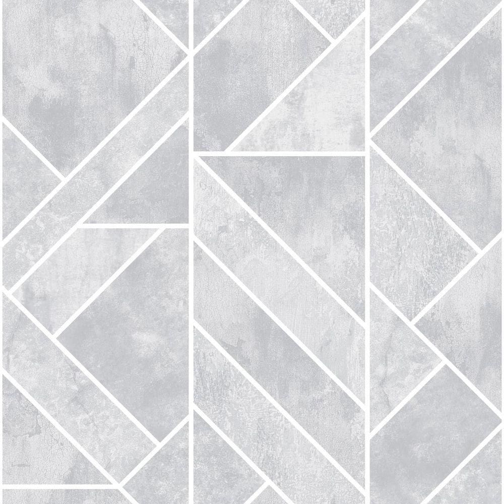 Papel De Parede Colorkey - Col1002 Geométrico Cinza.