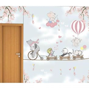 Papel De Parede Viníl Auto Colante , Bichos 2,00x2,40 Mts