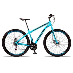 Bicicleta Aro 29 Shimano Traseiro Aço 21 Velocidades Marchas Cor:azul Celeste