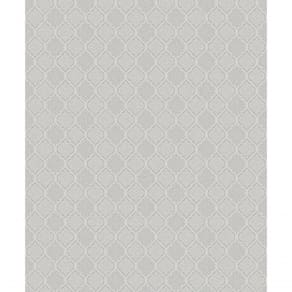 Papel De Parede Geométrico Cinza Claro 53Cm X 10Mts