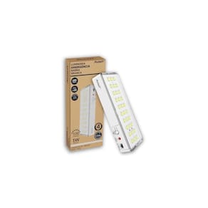 Luminária De Emergência 30 Led Barra 1W 6000K Branca Ip20