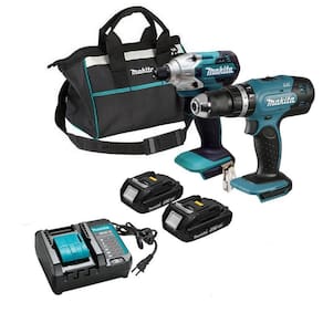 Kit Parafusadeiras Impacto 18V Makita Dlx2336Y01 Com Bolsa