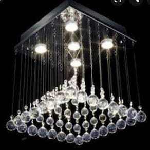 Lustre para sala, quarto, hall, cozinha, sala de jantar em Cristal k9 Base 30x30