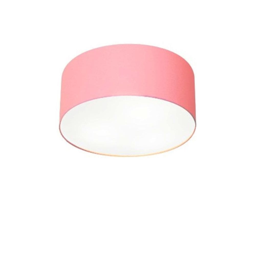 Plafon Para Banheiro Cilíndrico SB-3010 Cúpula Cor Rosa Bebê