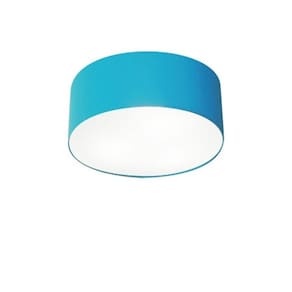 Plafon Para Quarto Cilíndrico SQ-3010 Cúpula Cor Azul Turquesa