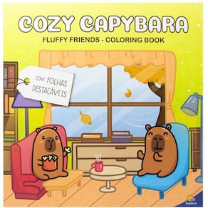 Livro De Colorir Cozy Capybara 25x25cm 24pg - Todolivro