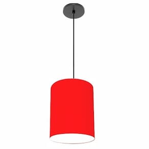 Lustre Luminária Pendente Vivare Free Lux PE-4104PR Cúpula em Tecido 15x25cm