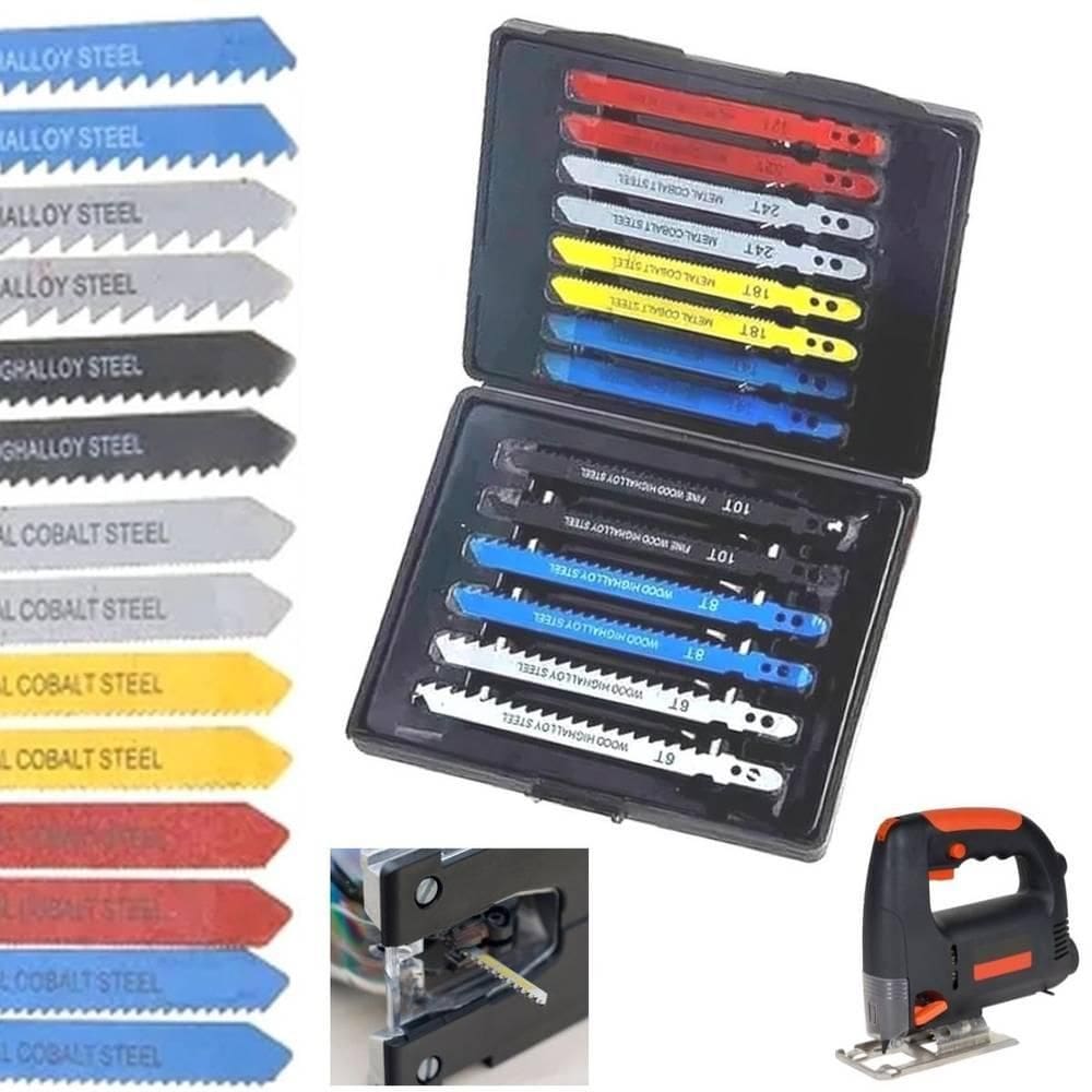 Kit Com 14 Serras De Aço Para Tico-Tico Para Metal E Madeira