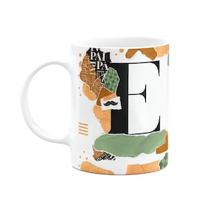 Caneca do Pai - Inicial do nome letra E - Bg-Green