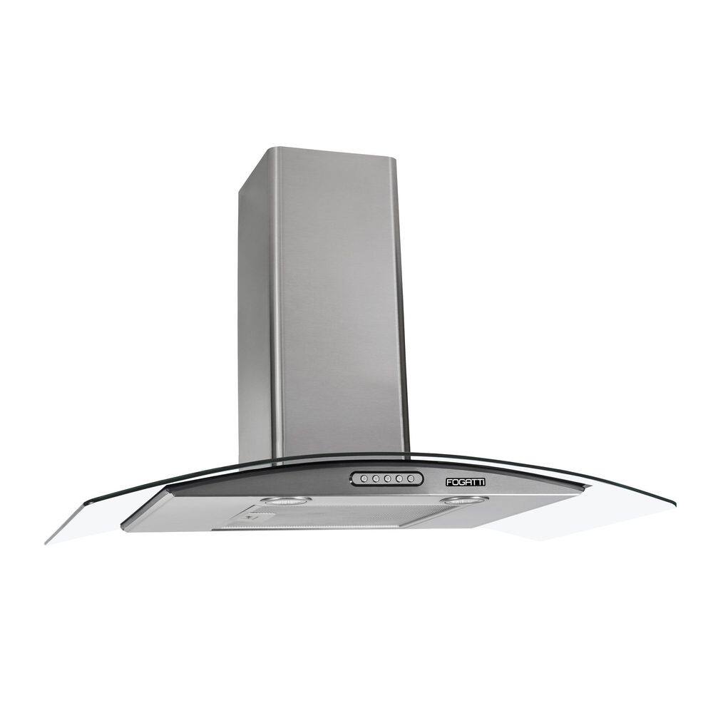 Coifa de Parede Vidro Curvo Slim Inox 4 e 6 Bocas 80cm - Fogatti
