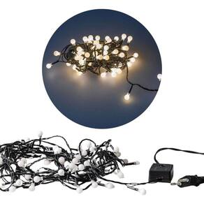 Cordão Pisca Pisca Led 40 Bolinhas Branco Quente 220V Natal