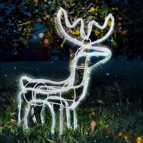Armação De Rena Macho De Led Decoração De Natal 220V