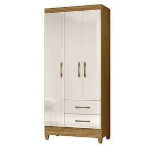 Guarda Roupa Solteiro 82cm 3 Portas Zeno Freijó/Off Z17 - Mpozenato