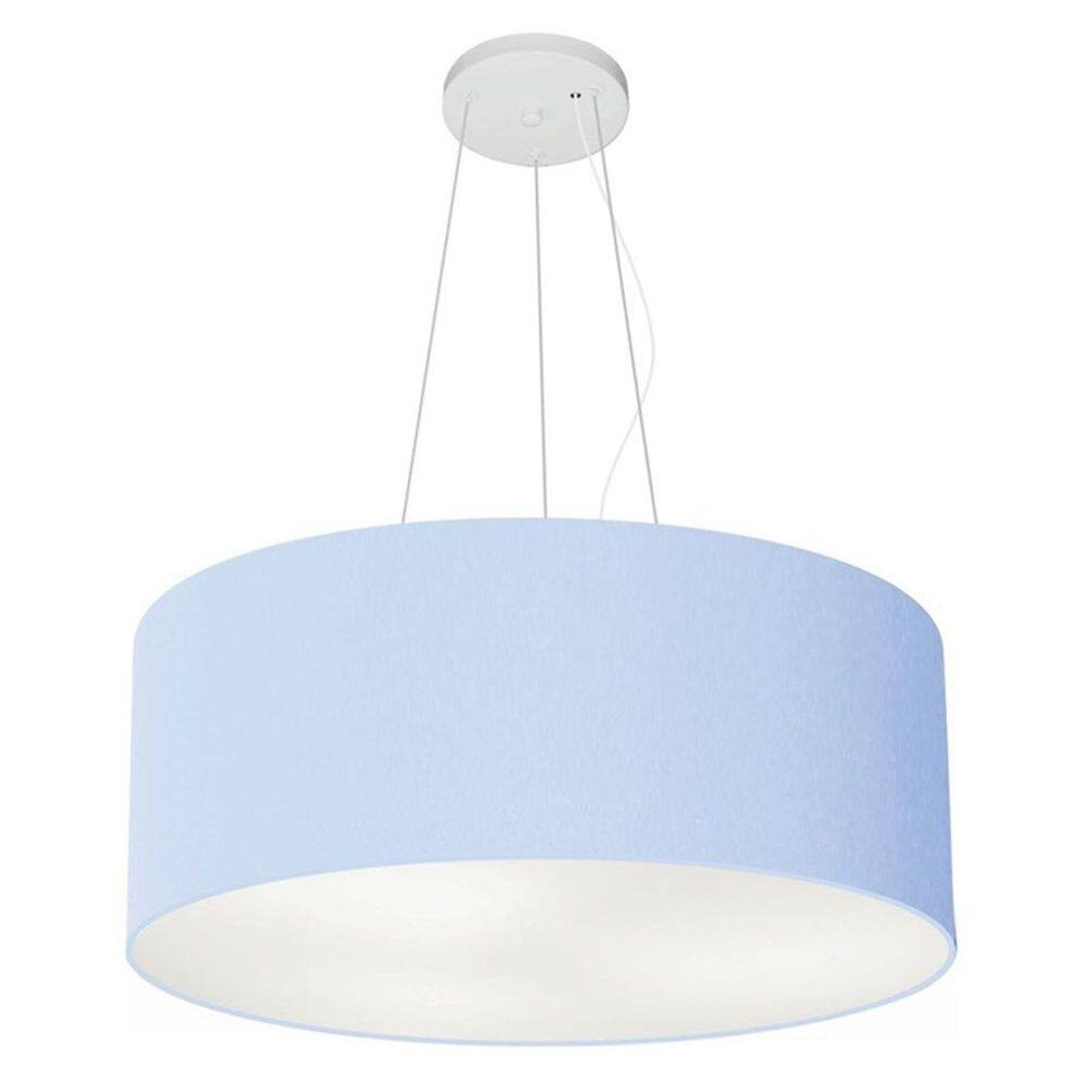 Lustre Pendente Cilíndrico Vivare Md-4047 Cúpula em Tecido 50x21cm - Bivolt