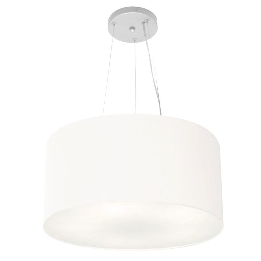 Lustre Pendente Cilíndrico Vivare Md-4186 Cúpula em Tecido 45x25cm - Bivolt