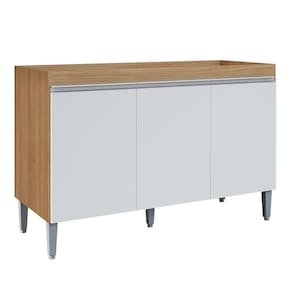 Balcão Pia Manu 120cm 3 Portas sem Tampo - AJL Móveis
