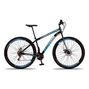 Bicicleta Aro 29 Bike Aço 21 Marchas Velocidades Freio A Disco Cor:azul