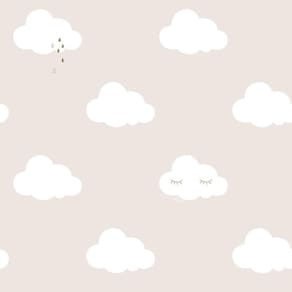 Papel De Parede Infantil De Nuvens Fofura Baby Ff4015.