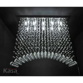 Lustre para sala, quarto, sala de jantar, hall, cozinha em Cristal k9 Base 18x100