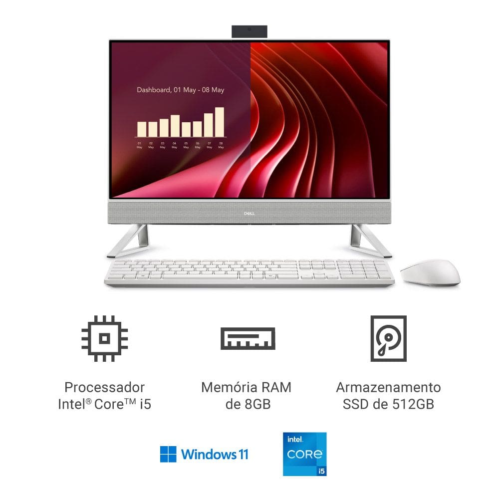 Dell EC24250 13世代i5/8GB/512GB/一体型PC Computador Dell 24 All-in-one EC24250 23.8