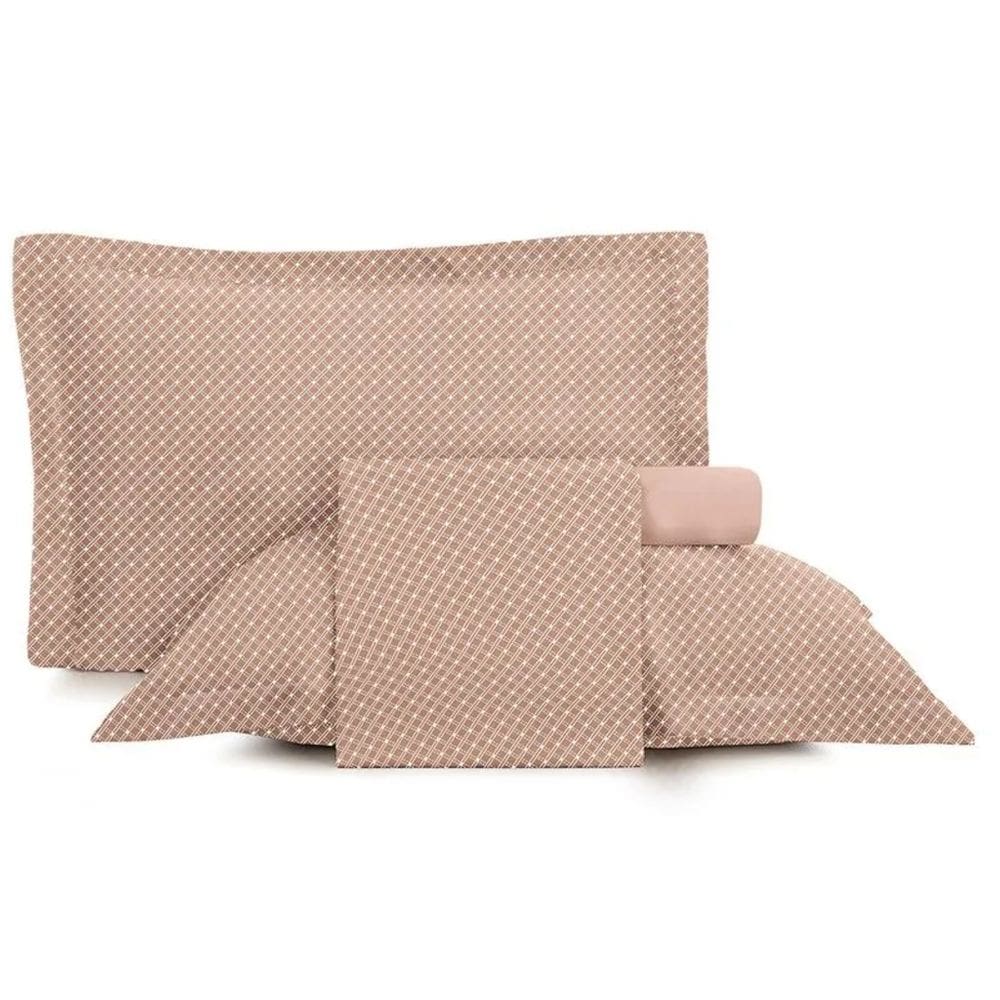 Jogo de Cama Solteiro 3 Peças Altenburg Toque Acetinado Slim Rosa