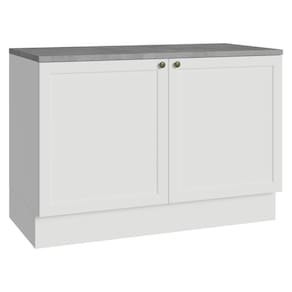 Balcão de Cozinha 120 cm 2 Portas Branco Vik Madesa