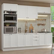 Armário de Cozinha Completa 270 cm Branco Vik Madesa 01