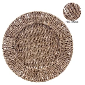 Sousplat Redondo Fibra Natural Marrom 32Cm Mimo