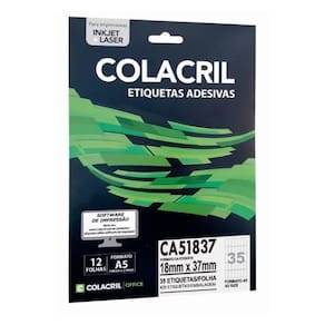 Etiqueta Adesiva Colacril A5 Ca51837 18X37Mm C/420