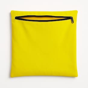 Capa De Almofada Decorativa 42cm Em Suede Lisa para Sofá Amarelo