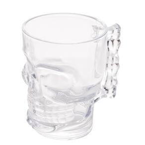 Caneca de Chopp e Cerveja de Vidro Caveira Rock Style 510ml