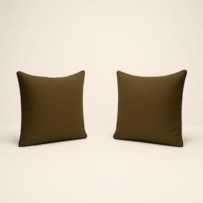 Kit 2 Almofada Decorativa 42cm Em Suede Fofinha Lisa para Sofá Marrom