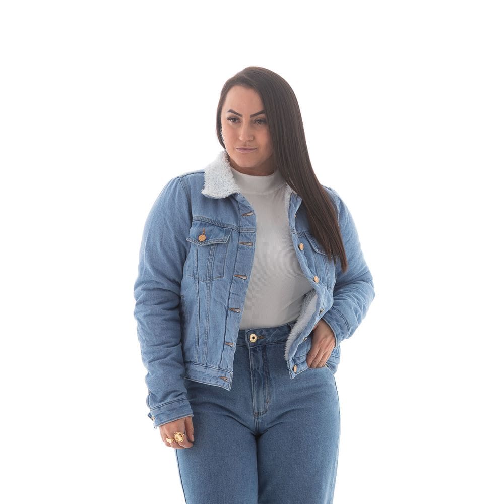 Jaqueta Jeans Feminina Arauto Com Pêlo