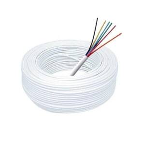 Cabo 6 Vias 6X40 Liga Cobre 100 Metros Branco Telecam
