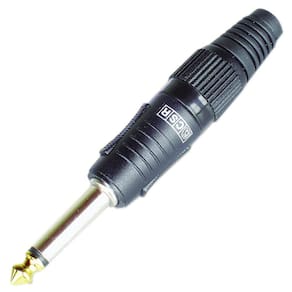 Plugue P-10 Mono Csr L-107Bk Plástico Preto Guitarra Pm Pc /