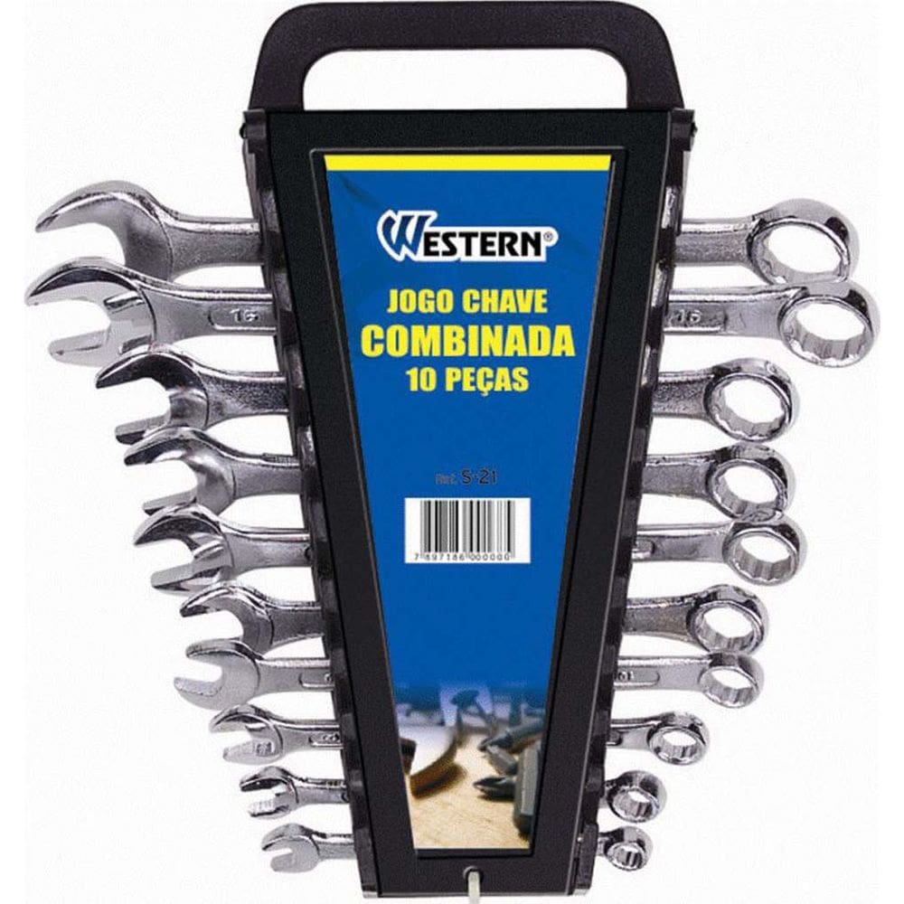 Jogo De Chave Combinada Aço Carbono 6 A 22 Mm 10 Peças