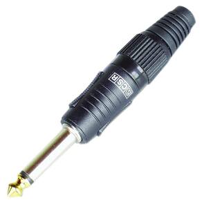 Plugue P-10 Mono Csr L-107Bk Plástico Preto Guitarra Pm Pc /