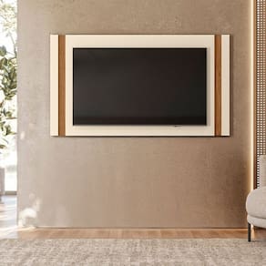 Painel para Tv 65 Polegadas 90cm X 180cm Living Perola Metalizado / Amendoa