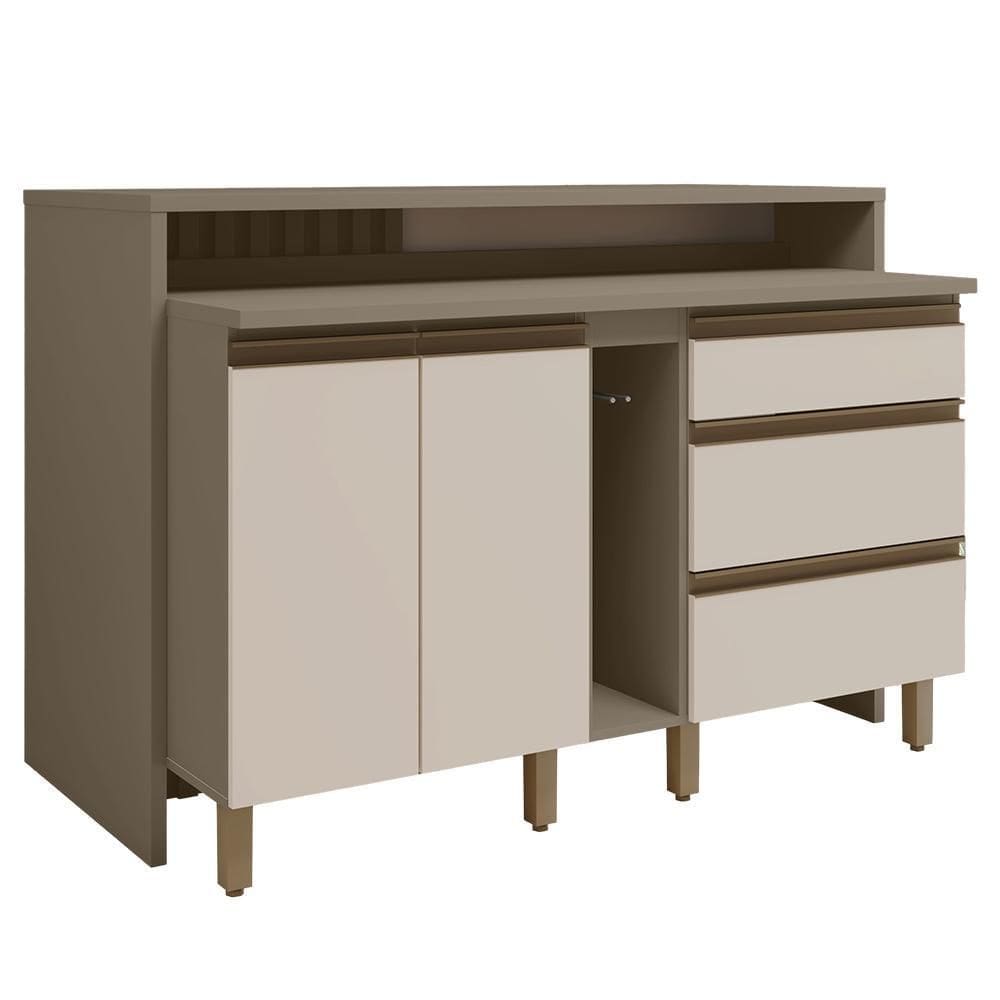 Kit Ilha Gourmet Connect com Balcões 60cm e Porta Toalha - Móveis Henn