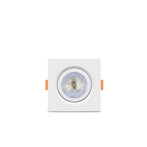 Kit 5 Spot Led Elgin Luminária Mr16 5W 6,500K Direcionável Quadrado